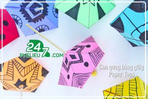 Tái hiện tuổi thơ với món đồ chơi làm bằng giấy - Con quay giấy Paper Tops