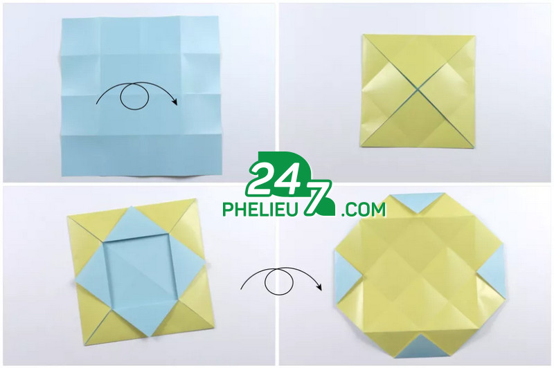 Tạo nghệ thuật treo tường sành điệu với mền Origami