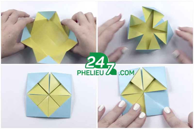 Tạo nghệ thuật treo tường sành điệu với mền Origami