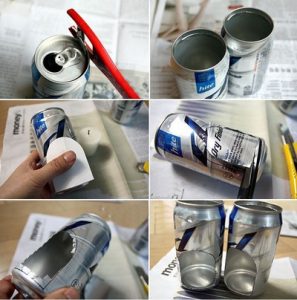 Làm đèn lồng từ lon bia
